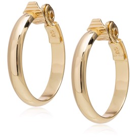 Anne Klein Classics Gold-Tone Wide Hoop Clip-On Earrings