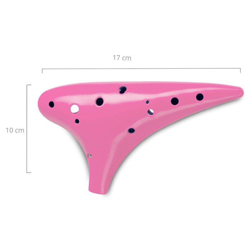 Classic Cantabile Ocarina, made of sturdy plastic, 12 tones, old