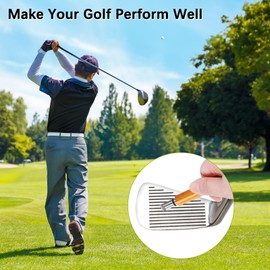TIXIPEM Golf Groove Sharpener [1PCS] - Golf Club Groove Cleaner Generate Optimal Spin Use for Wedges & Irons - [Gold-4.4IN] Re-Grooving and Cleaning Tool