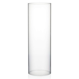 WGVI Clear Hurricane Candleholder,Glass Chimney for Candle Open Ended, Chimney Tube of Sizes in Various for Choice, 4" Wide x 12" Tall