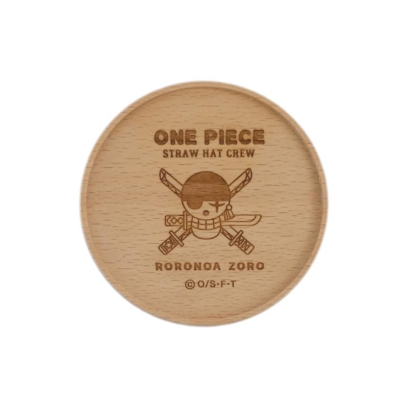 One Piece Zoro 125551 Straw Hat Crew Wooden Coaster Approx.