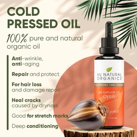 Au Natural Organics Batana Oil for Hair Growth, Since 2015, 6oz Big Jar, 100% Pure Cold Pressed Aceite De Batana, Organic Botana Oil Thickens Hair, Stops Breakage, Nourishes Scalp, Skin Moisturizer