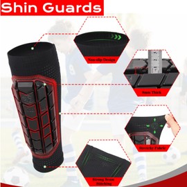 Soccer Shin Guards Shin Pads, High Impact Resistant Calf Compression Sleeve Shin Guards Soccer for Kids, Soccer Shin Guard Sleeves for Adult Men Women, Boys