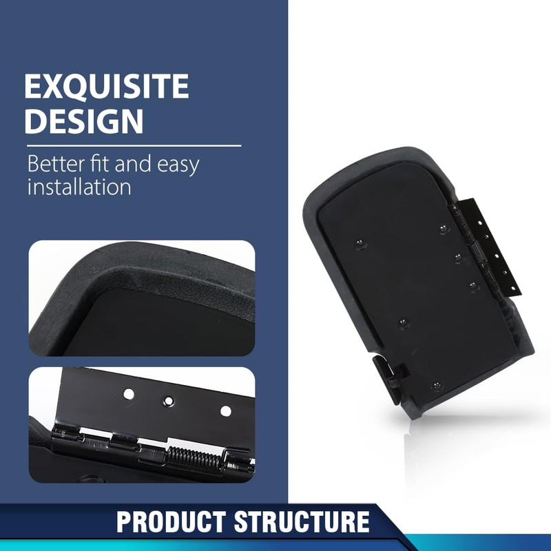 PIT66 Center Console Armrest Lid Cover Leather Beige Compatible with