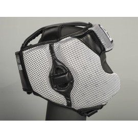 Star Mesh Head Guard for Sparring Size: M/L Colour: Black/White