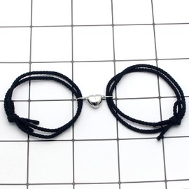Lumengqi Couple Magnetic Bracelets Set Mutual Attract Braided Rope Bracelet Adjustable Jewelry Set Couple Gift for Women Men