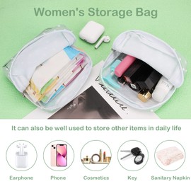 Desing Wish 1 Pcs Makeup Bag Small Sanitary Napkin Storage Bags Women Girls Period Bag Feminine Period Pouch Portable Small Items Storage Pouch Travel School Cosmetic Organizer for Teen Ladies Gifts