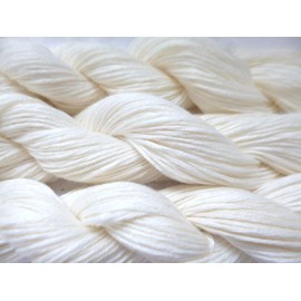 Cream White 5 Ply Cotton Fingering Knitting Crochet Yarn