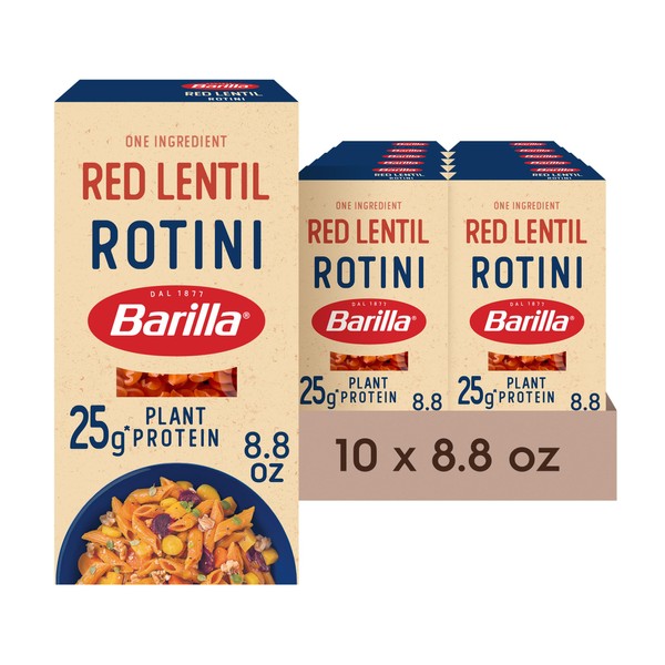 Barilla Red Lentil Rotini Pasta, 8.8 oz (Pack of 10)