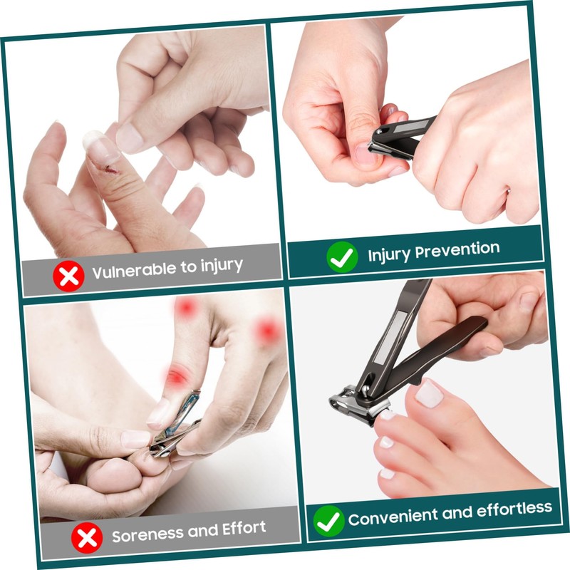 IWOWHERO Senior Toenail Clippers 360° Rotatable Nail Trimmer Thick Nails