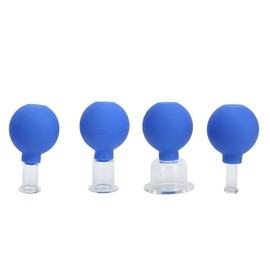 4Pcs Liposuction Cup MultiSize Health Care Cellulite Removal Skin Treatment Durable Rubber Vacuum Cup