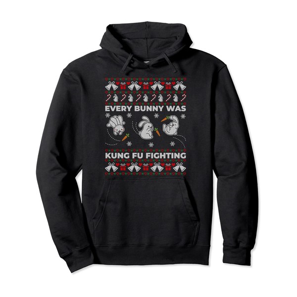 Every Bunny Was Kung Fu Fighting Ugly Christmas Sweater Gift