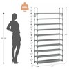VTRIN 10 Tiers Shoe Rack Tall Large Capacity 50 Pairs