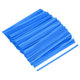MECCANIXITY 300Pcs Twist Ties 4.7" Bread Ties Metallic Plastic Closure Tie for Plastic Bag, Tying Bread, Candy, Cookies, Gift Bags Blue