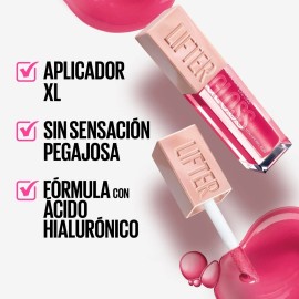 Brillo Labial Maybelline Lifter Gloss Sweetheart | Con Ácido Hialurónico | Voluminizador e Hidratante 5.4 ml