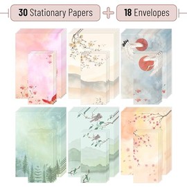Mr. Pen Conjunto de Papelería para Cartas con Sobres - 30 Papeles de Escritura + 18 Sobres, Lindo Conjunto de Papelería para Escribir Cartas