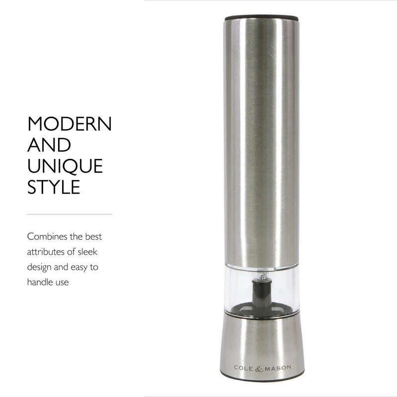 Cole & Mason Hampstead Electronic Salt Mill - Electric Salt