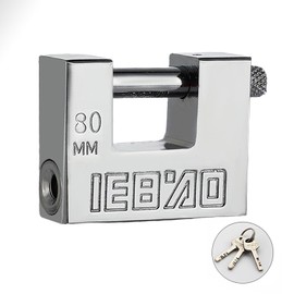 Heavy Duty Shipping Container Lock, Protect Garage Door, Containers, Shed, Shutter, Gate and Warehouse, Secure Outdoor Resist Cutting Lock for Weather Resistant Body, 3 Key (80mm)