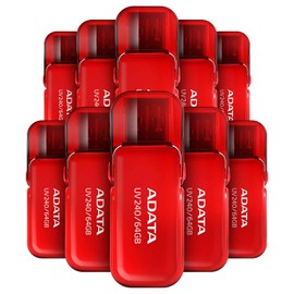 PSA COMPUTO Y PAPELERIA KIT10 de memorias USB AUV240-64G-RRD Viene en capacidades de 64 GB. te Ofrece Comodidad y personalización Cuenta con una práctica Capucha abatible Que Nunca perderás