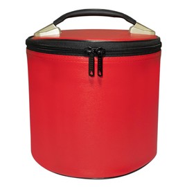 UK EMPIRE GROUP Deluxe Masonic Fez Case (RED) Imitation Leather, Freemasons Hat Storage Carrying Box