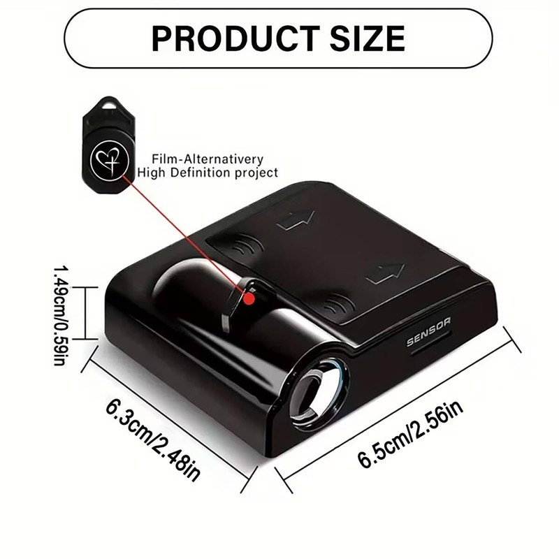 2PCS Compass Car Door Light Logo Projector LED Welcome Lamp