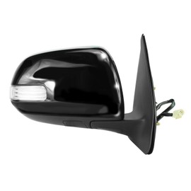 Fit System Passenger Side Mirror for Toyota Tacoma, textured black w/PTM cover, w/turn signal, foldaway, Power
