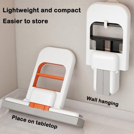 Pack of 2 Mini Mop, 2025 Self-Pressing Sponge Mop, Mini Foldable Mop, Sponge Mop for Wet and Dry Use on Kitchen Worktops, Glass, Bathroom, Car Interior (B)