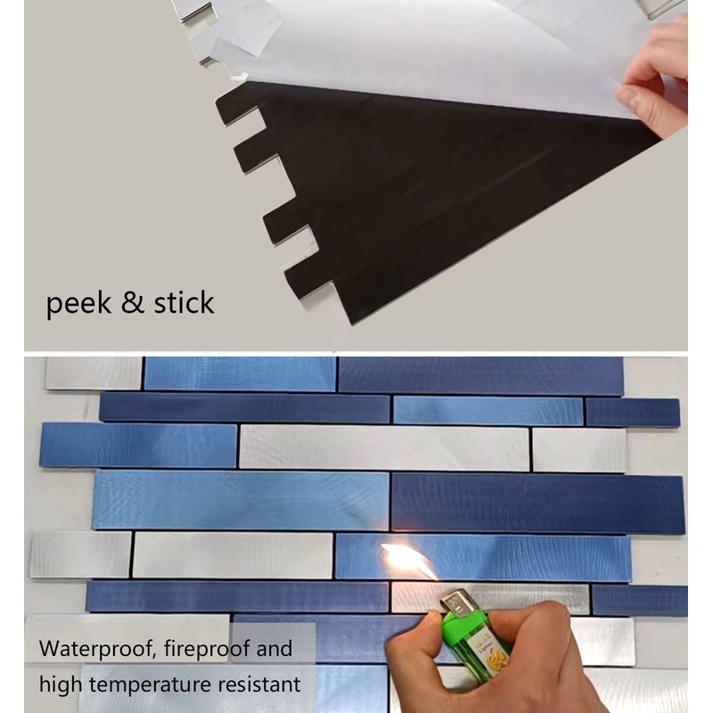Weimeisc 10 Sheets Peel and Stick Backsplash Tile for Kitchen,
