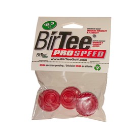 BirTee Pro Golf Tees - Size #3 (3/4") Individual Size Pack - 3 Tees Per Pack. Winter/Mat/Simulator Tees (Red)