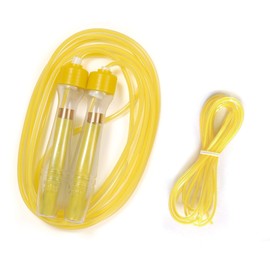 [GP] Elementary School Student Jump Rope with Replacement Rope (For Double Leaps, Practice) 6.5 ft (2.4 m) (Age Age: 6 years and up), Easy Length Adjustment, Super Standard +1 (04_Yellow)