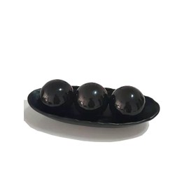 CHENGXINWENHUA Juego de bandeja y esferas/pelotas para decoración del hogar de 3 piezas, regalo ideal para bodas, ocasiones especiales y como acento decorativo en tu sala, comedor y mesa de café
