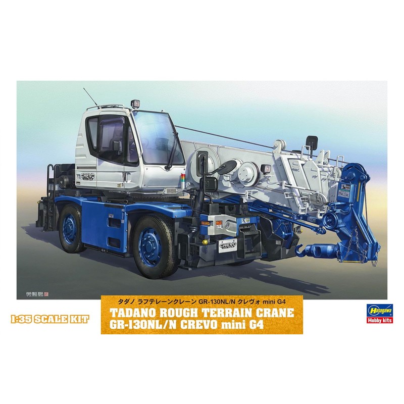 Hasegawa 1/35 Tadano Rough Terrain Crane GR-130NL/N Klevo Mini G4