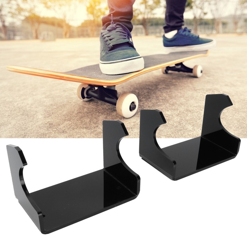 2PCS Long Skateboards Storage Rack Longboard Wall Hanging Holder for