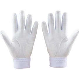 ZETT BG19202HS Batting Gloves, Impact Zet, Batting Gloves, Ambidextrous, For High School Students, White (1100), M