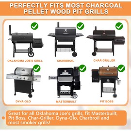 3 1/8" Smoker Thermometer Gauge for Masterbuilt Thermometer, All Oklahoma Joe Smoker Accessories,Char-Griller, Pit Boss,Most Charcoal Pellet Wood Pit Grills,1/2 NPT Luminous Charcoal Grill Thermometer