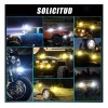 Par Faro Led Exploradoras Laser Lupa Estrobo Moto Auto 70w