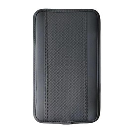 Oiieco Armrest Cushion for Cars, Car Leather Armrest Mat, Universal Car Centre Console Cover, Centre Console Cover for Armrest, Non-Slip, Black