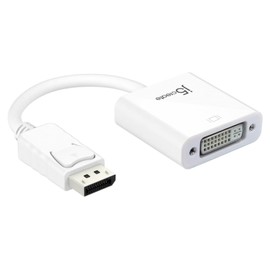 j5create DisplayPort to DVI Adapte, DP to DVI (Male to Female) Compatible with Mac and Windows (JDA134)