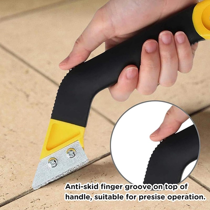 14 pcs Pro Grout Removal Repair Tool Set, Long-handled Scraper,