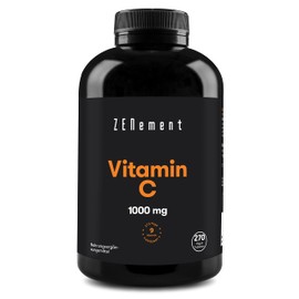 Vitamin C, 1000 mg, 270 tablets, contributes to reducing fatigue and exhaustion, vegan, cement