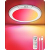 GOEBLESON Rechargeable Motion Sensor Ceiling Light with Remote, RGBW LED