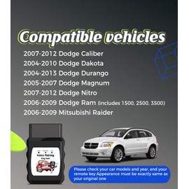 Remote2program DIY Car Key Fob Voice Programming Kit Fit for 2006-2009 Dodge Ram 2007-2012 Dodge Caliber 2004-2010 Dodge Dakota 2004-2013 Dodge Durango 2005-2007 Dodge Magnum KOBDT04A