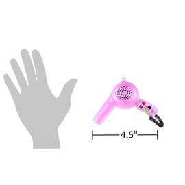 The Bridge Collection Pink Hair Dryer Ornament - Fun Beauty and Salon Blow Dryer Christmas Ornament