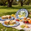 ZRLABL Lemon Floral Disposable Paper Plates, 40 Pack, 9 Inch