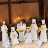 MEIXIAOVISNB58 Hand-Painted Nativity Scene Indoor Holiday Decoration，9-Piece Set，Nativity Sets for