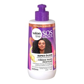 Salon Line - Linha SOS Cachos (Super Oleos) - Creme para Pentear 300 Ml - (SOS Curls (Super Oils) Collection - Combing Cream 10.14 Fl Oz)