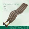 Easyouth U Tip Hair Extensions Human Hair Brown Balayage 16Inch