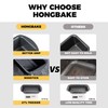 HONGBAKE 3 Pack Loaf Pan Set, 8.5 x 4.5 Inches