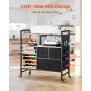 Rolling Craft Cart Storage Table with 20 Storage Bins &