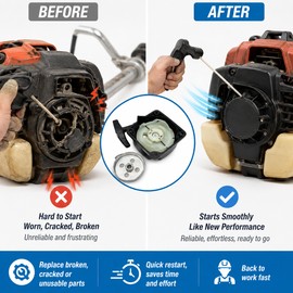 Recoil Pull Starter Kit for Brush Cutter Engines – Replacement Start Assembly for 33CC–52CC Garden Tools
